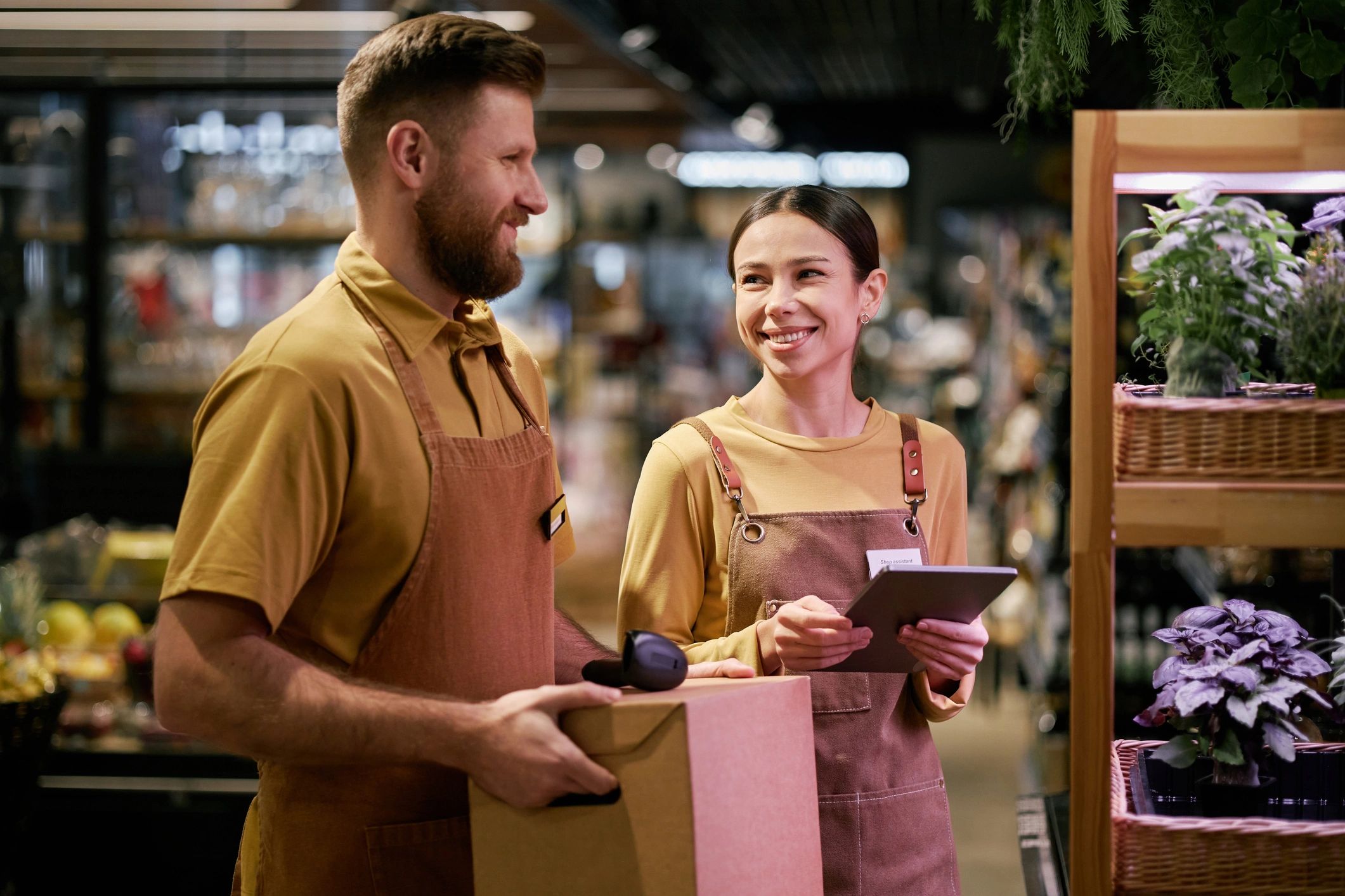 team of retail staff in store