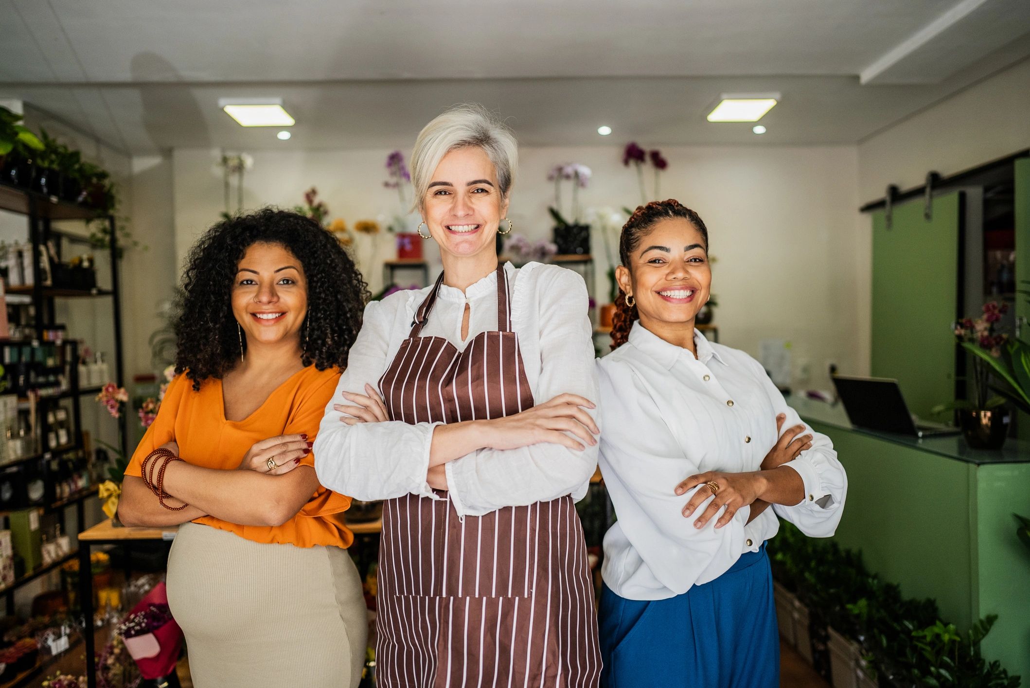 team of retail staff in store